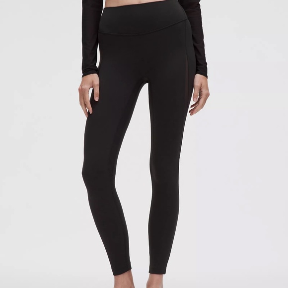 LuluLemon Nulu High-Rise Mesh-Panel Tight in Black 25" Size 4 NWT - Picture 1 of 9